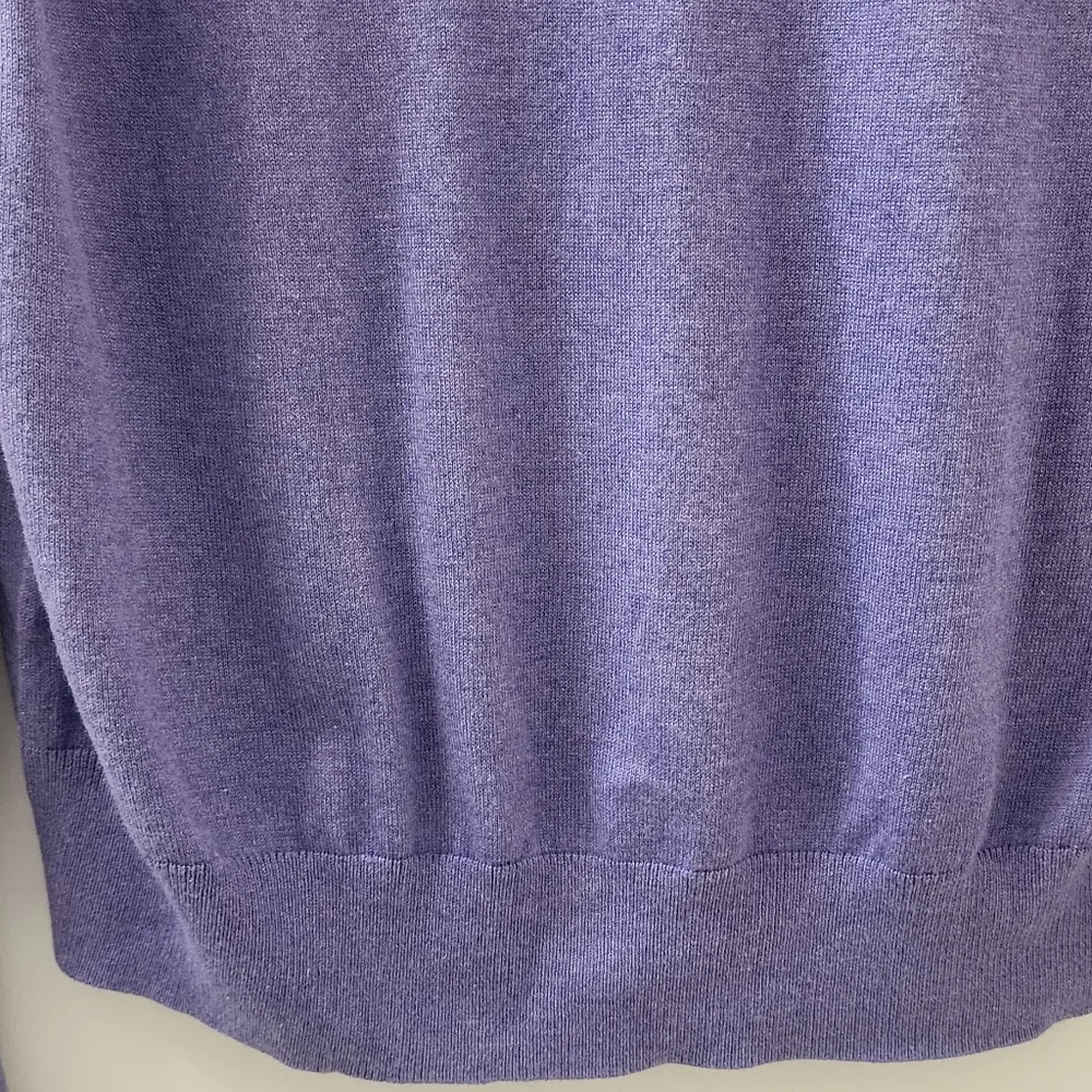 New Banana Republic Men's‎ Purple V-Neck Sweater, Size Medium, Silk/Cotton.